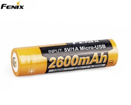 Аккумулятор Fenix 18650 ARB-L18-2600U (+USB порт зарядки)